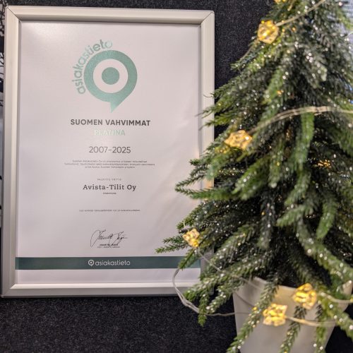 Avista-Tileille Suomen Vahvimmat Platina -sertifikaatti