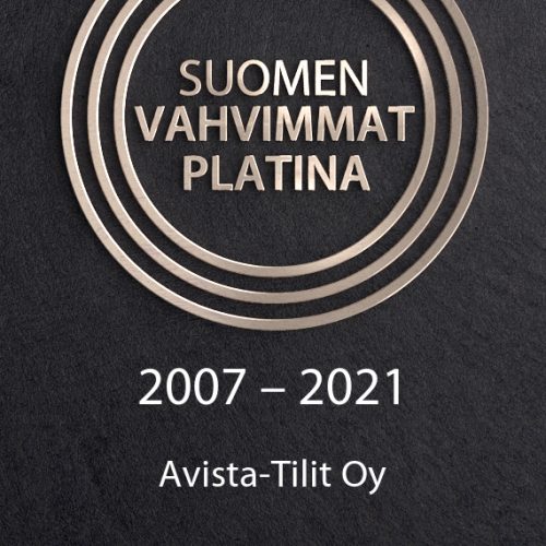 Avista-Tileille Suomen Vahvimmat Platina -sertifikaatti